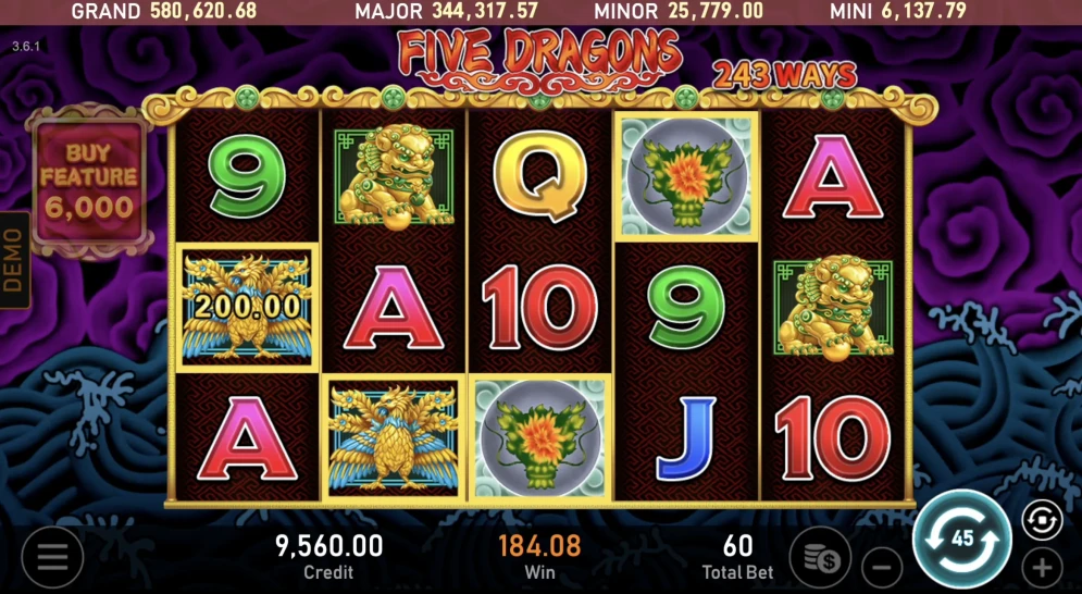 5 Dragons demo